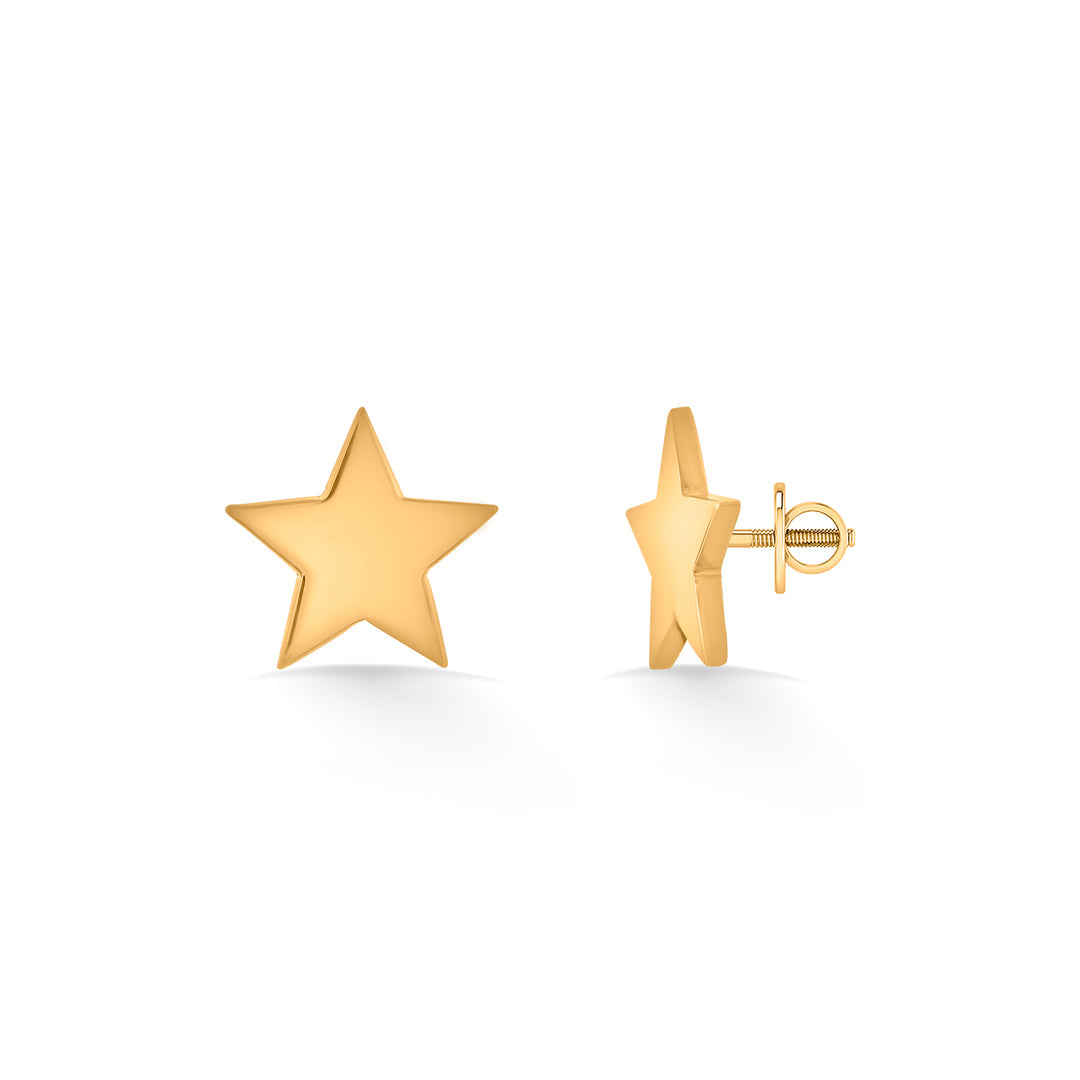 Vega Gleam Gold Stud Earrings for Women