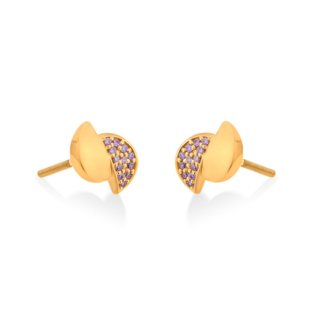 Petite Glow Gold Stud Earrings for Women