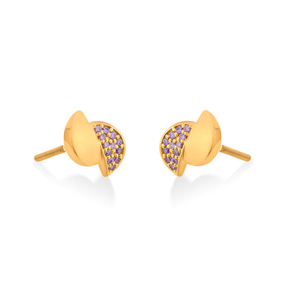 Petite Glow Gold Stud Earrings for Women