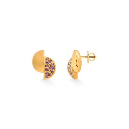Petite Glow Gold Stud Earrings for Women