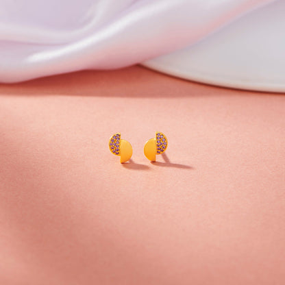 Petite Glow Gold Stud Earrings for Women
