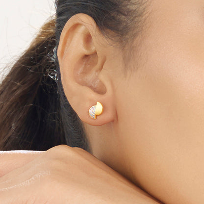 Petite Glow Gold Stud Earrings for Women