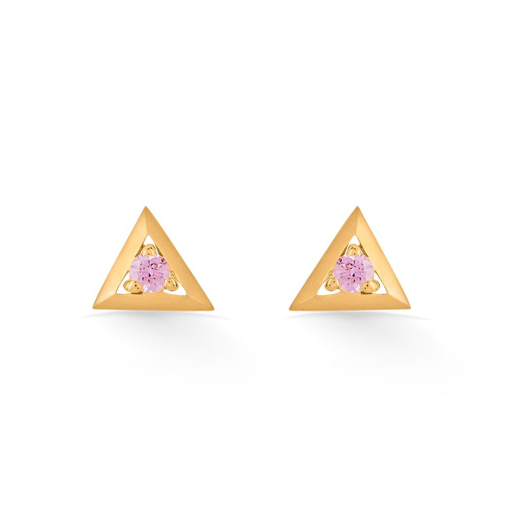 Prism Ray Gold Stud Earrings for Women