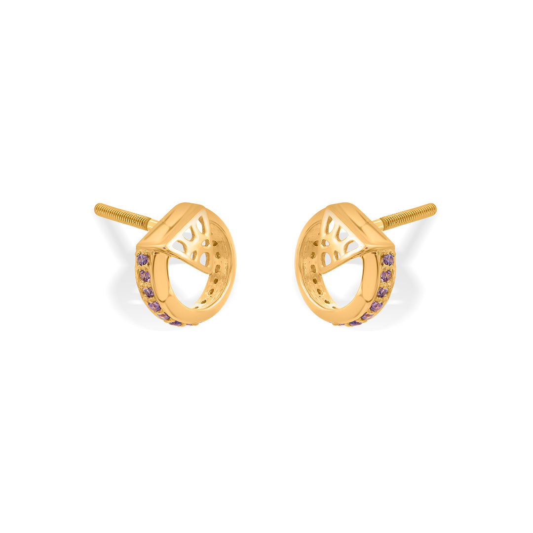 Stellar Gleam Gold Stud Earrings for Women