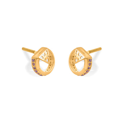 Stellar Gleam Gold Stud Earrings for Women