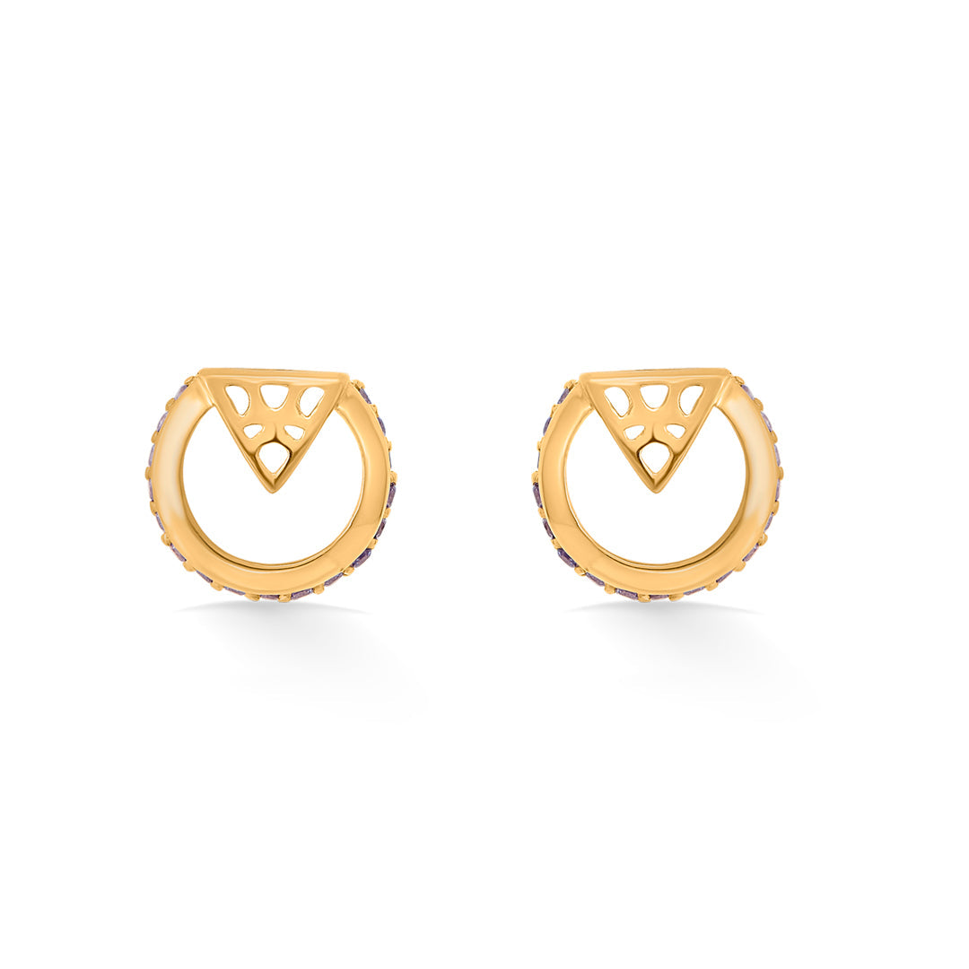 Stellar Gleam Gold Stud Earrings for Women