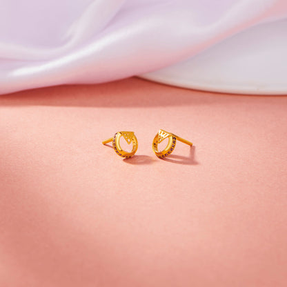 Stellar Gleam Gold Stud Earrings for Women