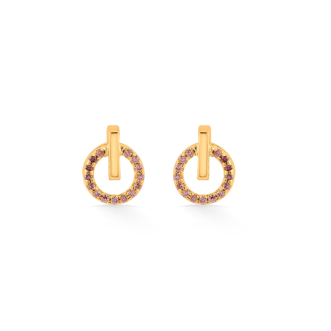 Angel Halo Gold Stud Earrings for Women