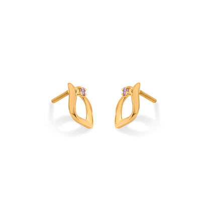Bloom Spark Gold Stud Earrings for Women