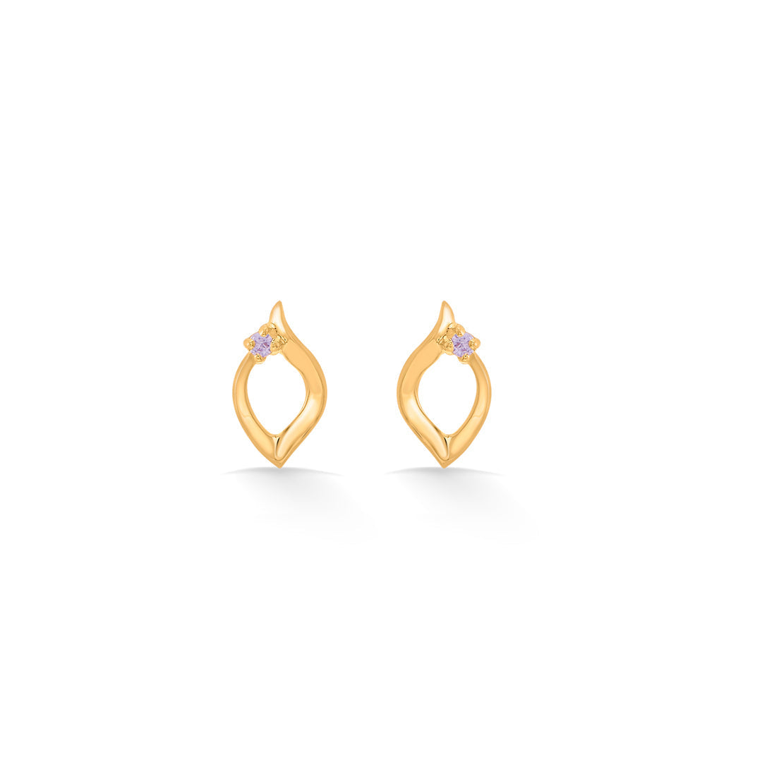 Bloom Spark Gold Stud Earrings for Women