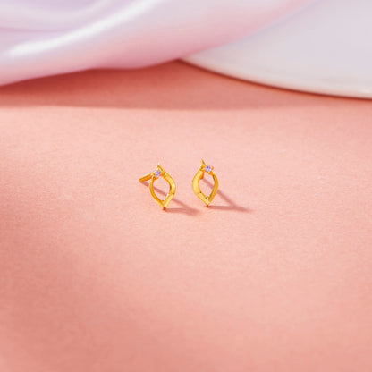 Bloom Spark Gold Stud Earrings for Women
