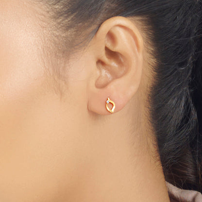 Bloom Spark Gold Stud Earrings for Women