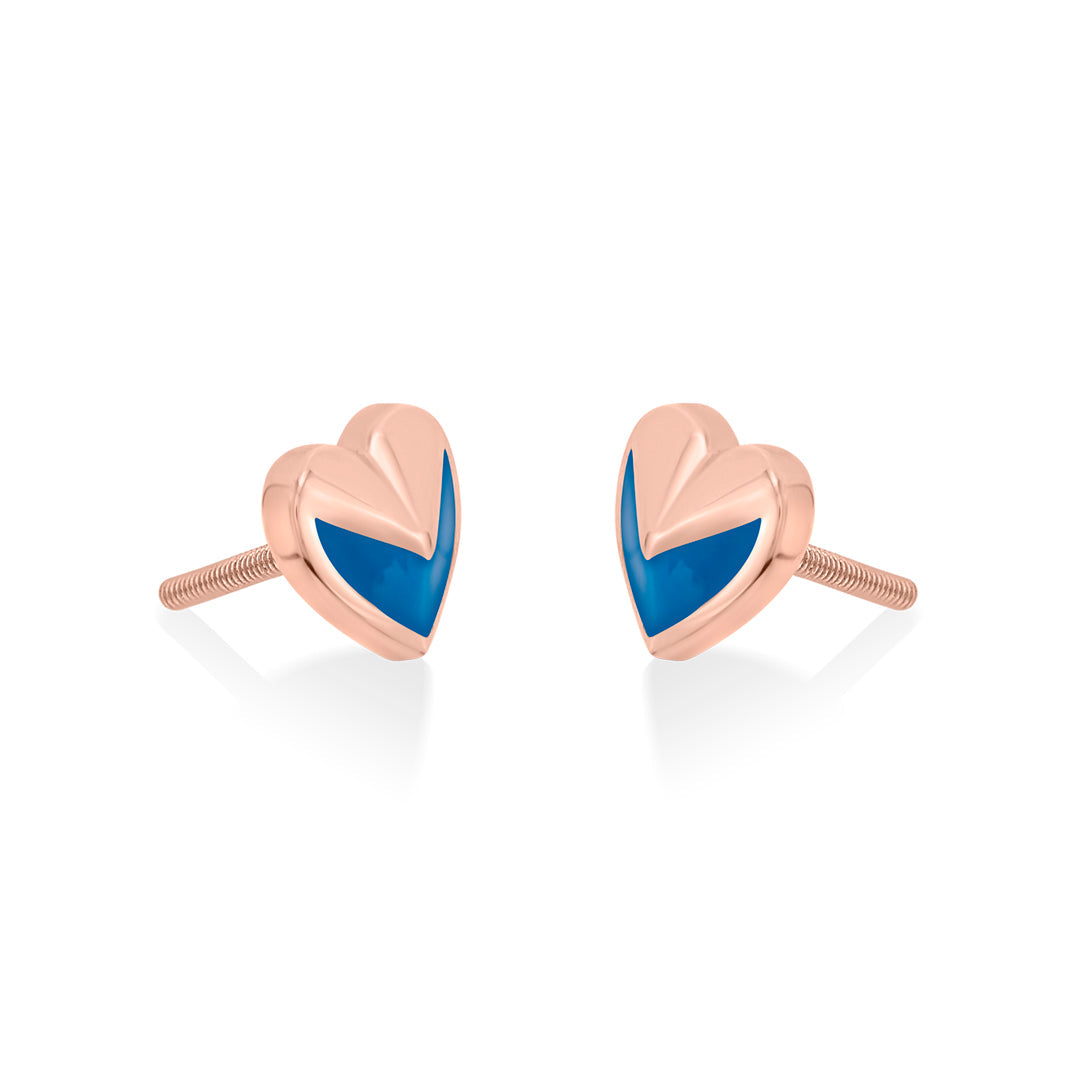 Midnight Muse Gold Stud Earrings for Women