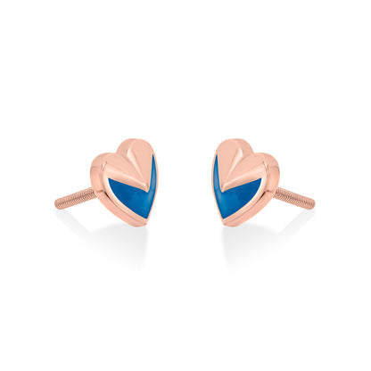 Midnight Muse Gold Stud Earrings for Women