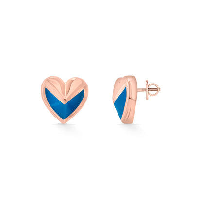 Midnight Muse Gold Stud Earrings for Women