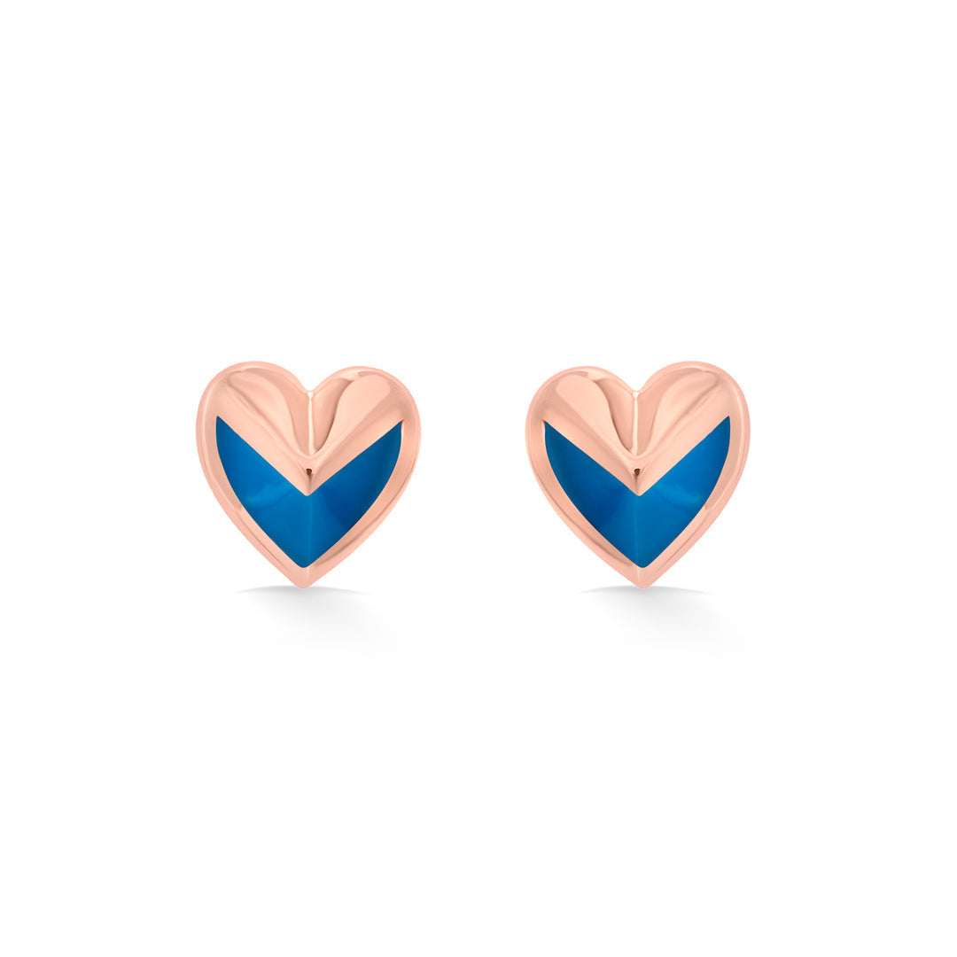 Midnight Muse Gold Stud Earrings for Women
