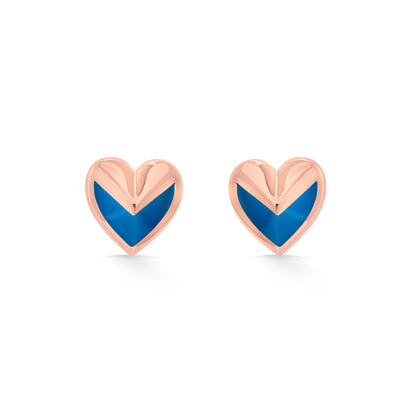 Midnight Muse Gold Stud Earrings for Women