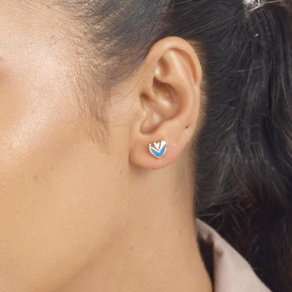 Midnight Muse Gold Stud Earrings for Women