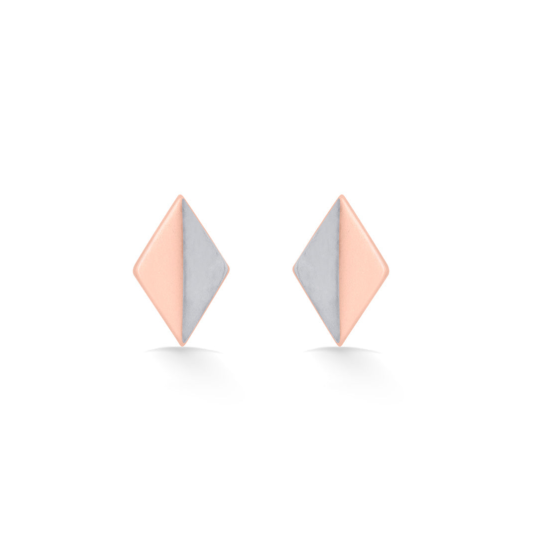 Rosé Fusion Gold Stud Earrings for Women