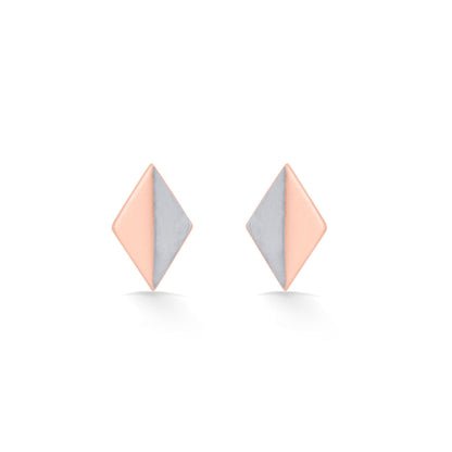 Rosé Fusion Gold Stud Earrings for Women