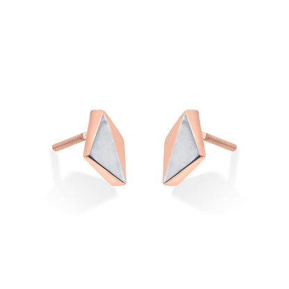 Rosé Fusion Gold Stud Earrings for Women
