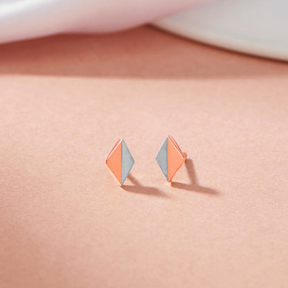 Rosé Fusion Gold Stud Earrings for Women