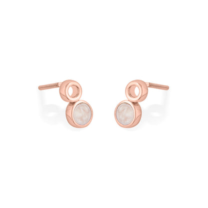Sunbeam Duo Gold Stud Earrings for Women