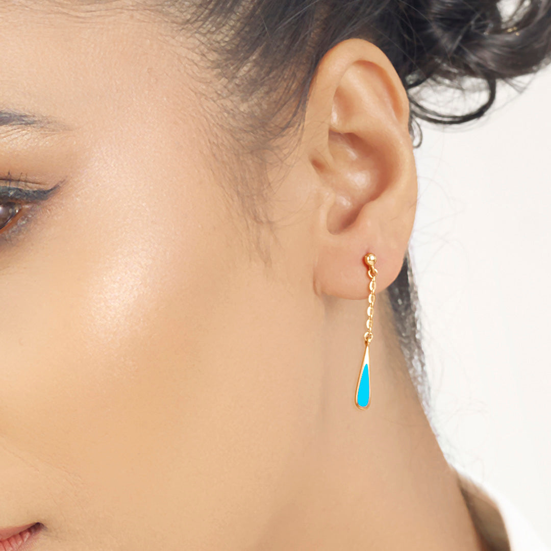 Celeste Cascade Gold Drops & Danglers Earrings for Women