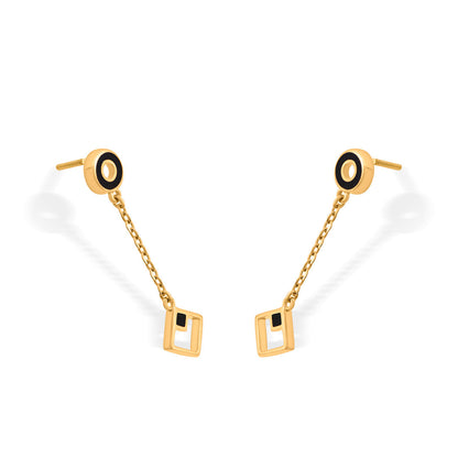 Twin Form Gold Drops & Danglers Earrings for Women