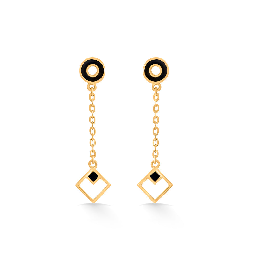 Twin Form Gold Drops & Danglers Earrings for Women