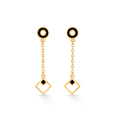 Twin Form Gold Drops & Danglers Earrings for Women