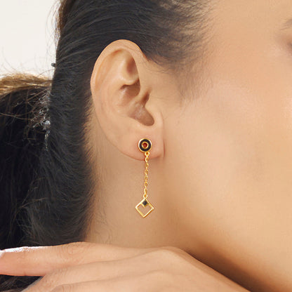 Twin Form Gold Drops & Danglers Earrings for Women