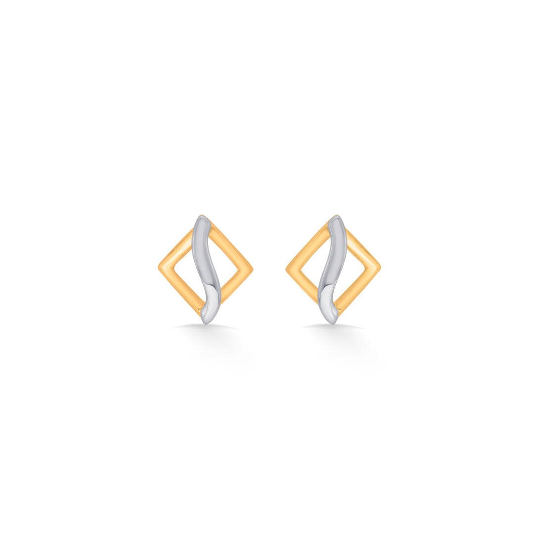 Art Twist Gold Stud Earrings for Women