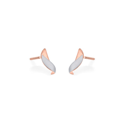 Nova Curve Gold Stud Earrings for Women