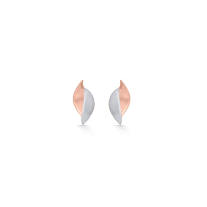 Nova Curve Gold Stud Earrings for Women