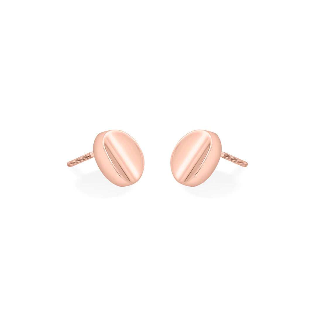 Linear Chic Gold Stud Earrings for Women