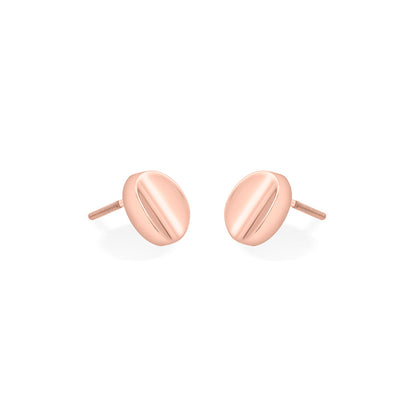 Linear Chic Gold Stud Earrings for Women