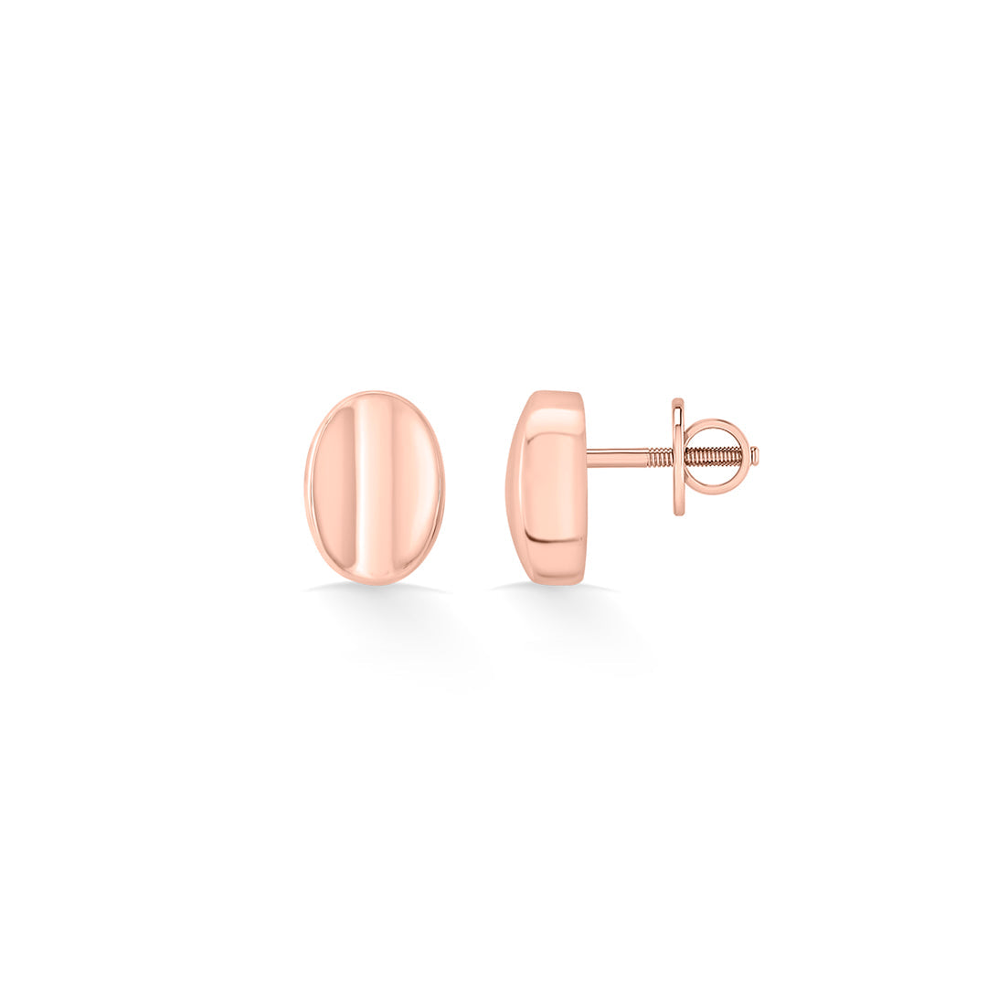 Linear Chic Gold Stud Earrings for Women