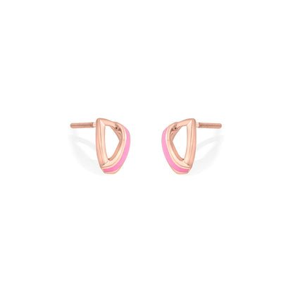 Rosé Touch Gold Stud Earrings for Women