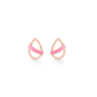 Rosé Touch Gold Stud Earrings for Women