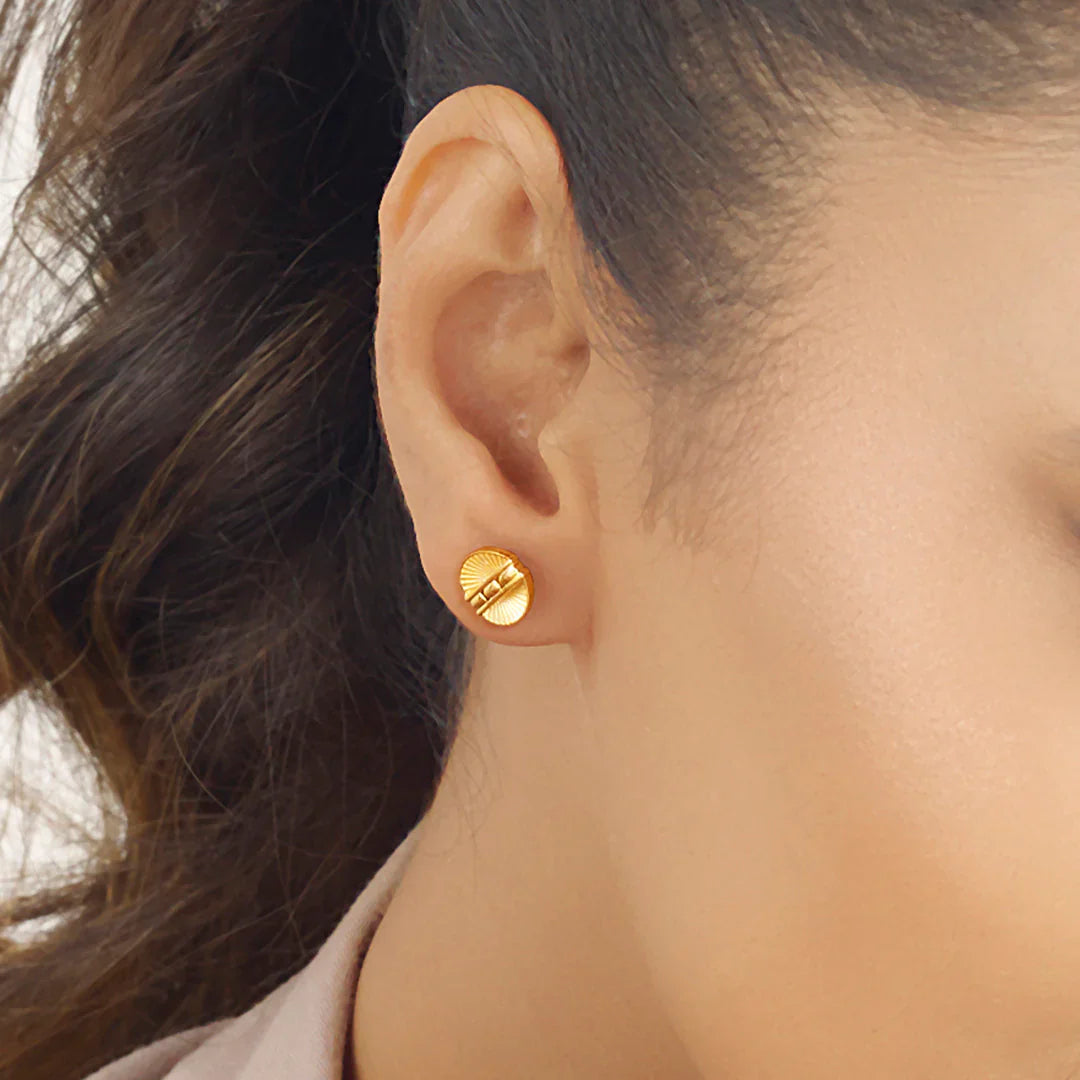 Gleam Core Gold Stud Earrings for Women