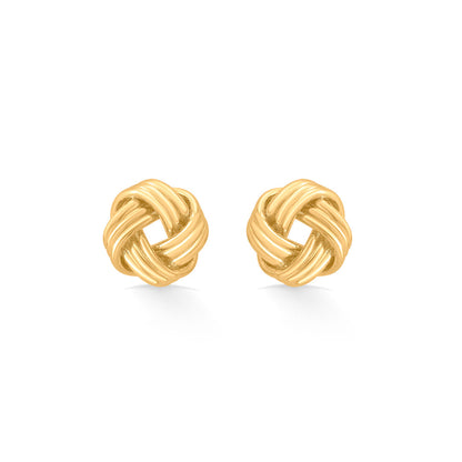 Soft Knot Gold Stud Earrings for Women