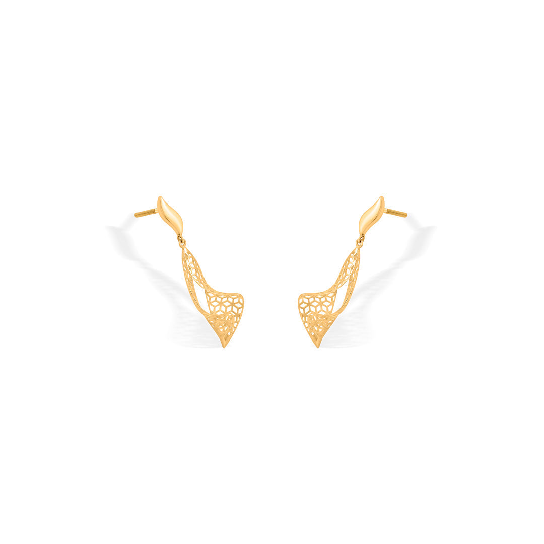 Wave Shine Gold Drops & Danglers Earrings for Women