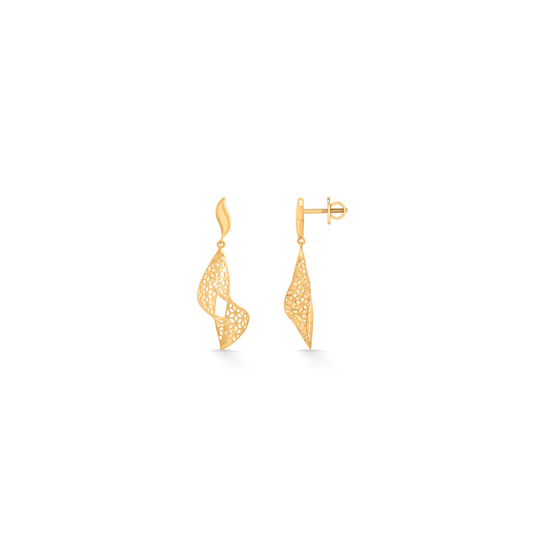 Wave Shine Gold Drops & Danglers Earrings for Women