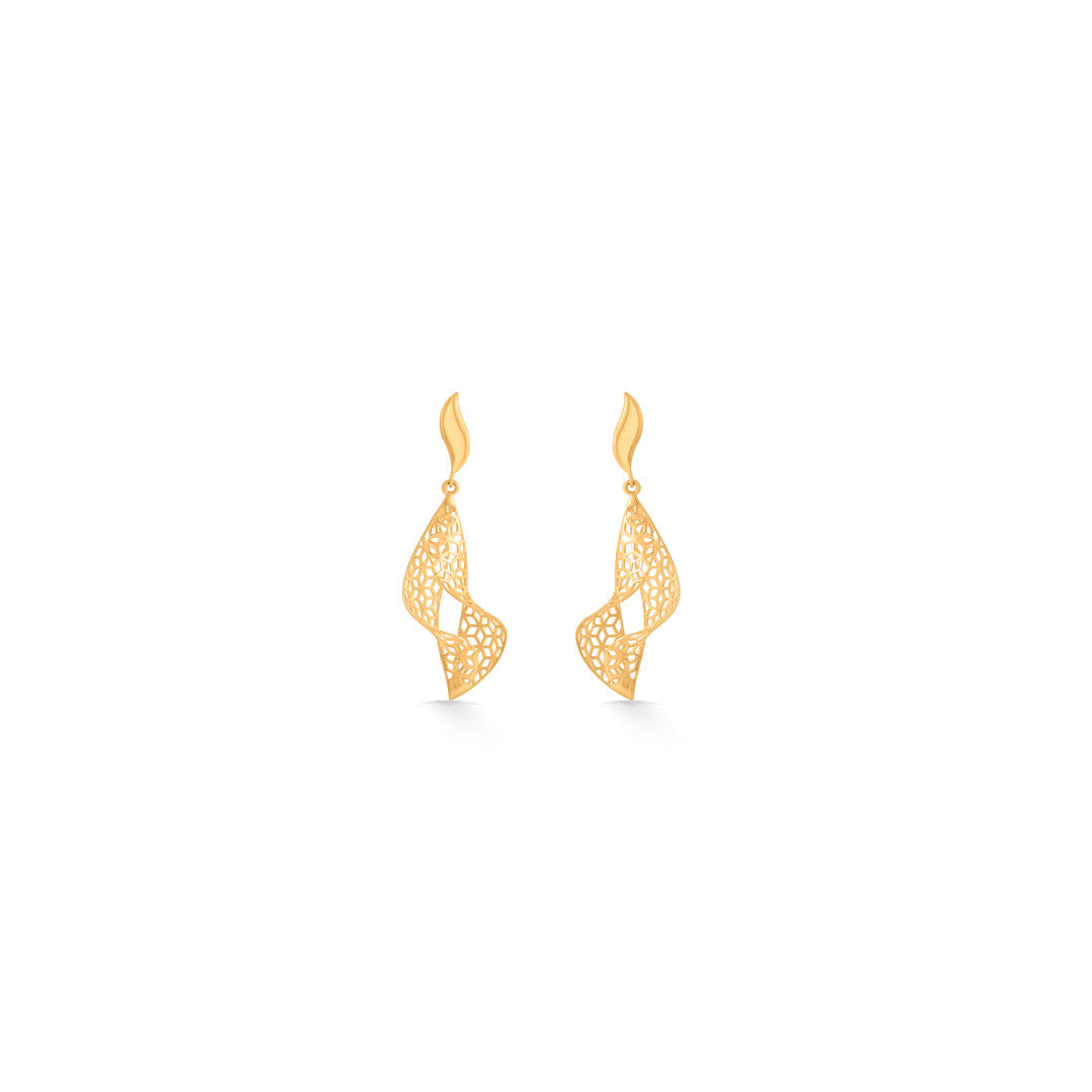 Wave Shine Gold Drops & Danglers Earrings for Women