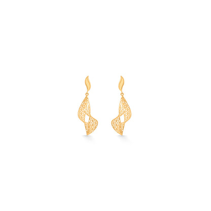 Wave Shine Gold Drops & Danglers Earrings for Women