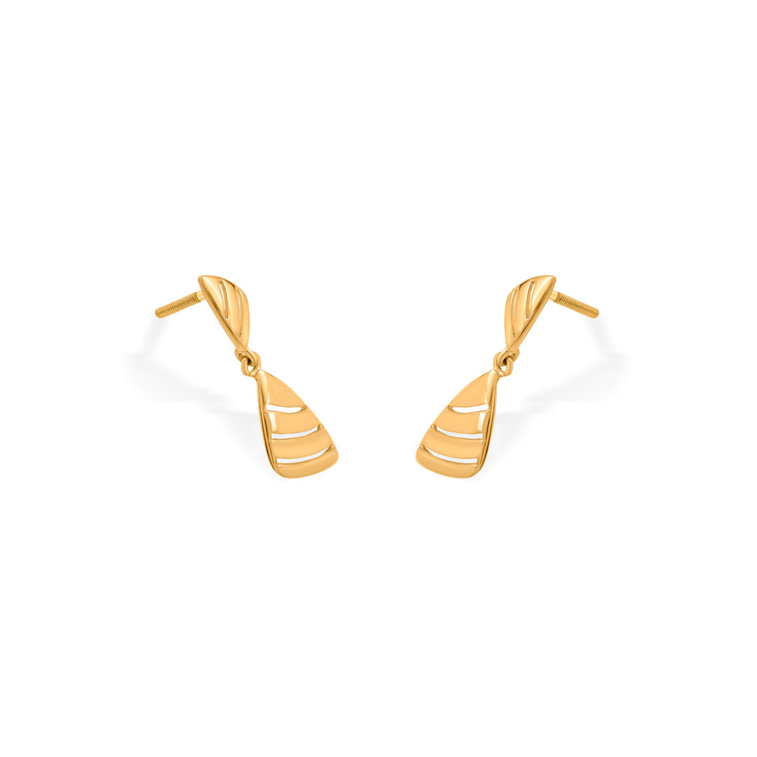 Golden Fronds Gold Drops & Danglers Earrings for Women