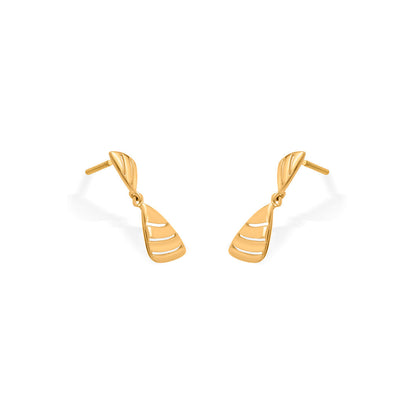 Golden Fronds Gold Drops & Danglers Earrings for Women