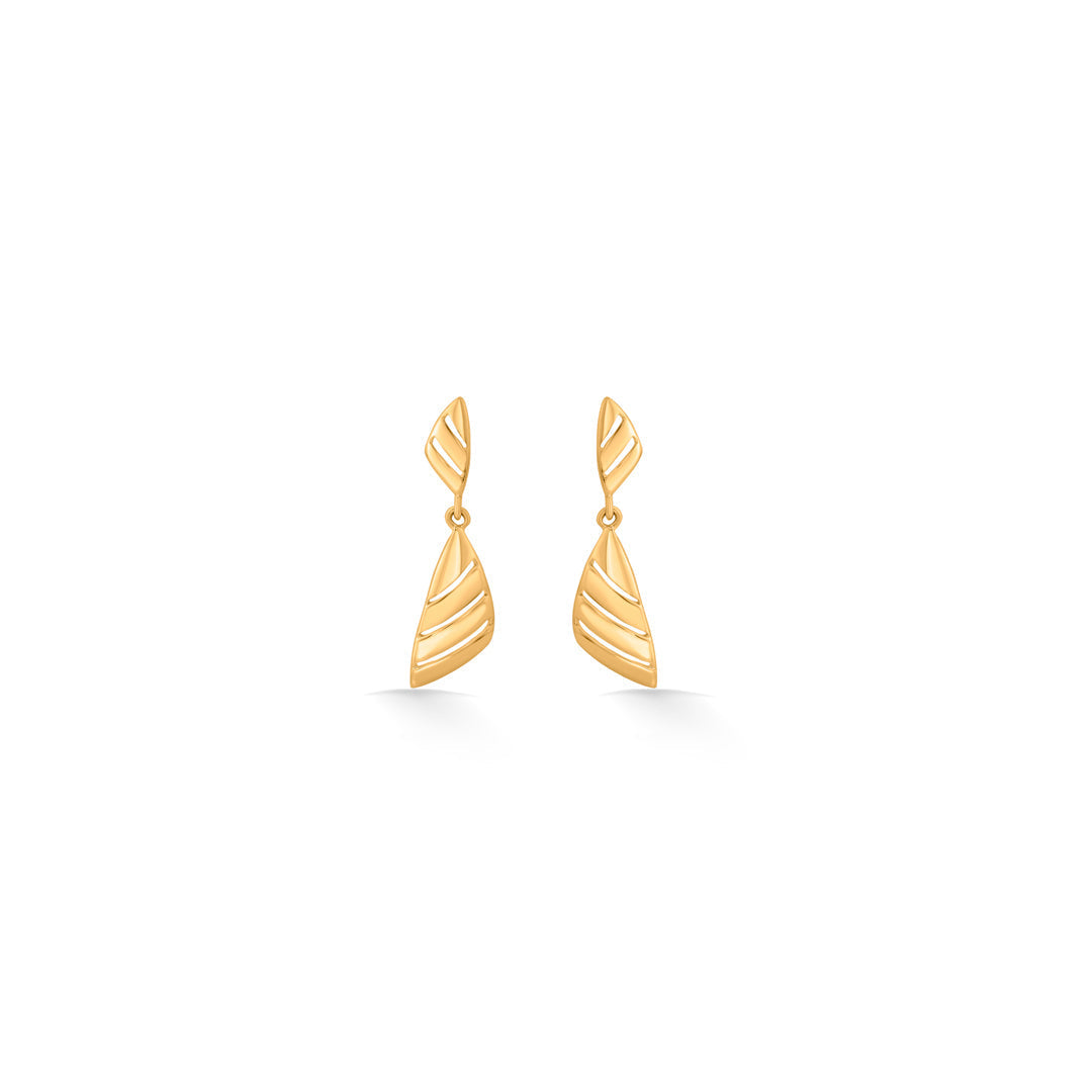 Golden Fronds Gold Drops & Danglers Earrings for Women