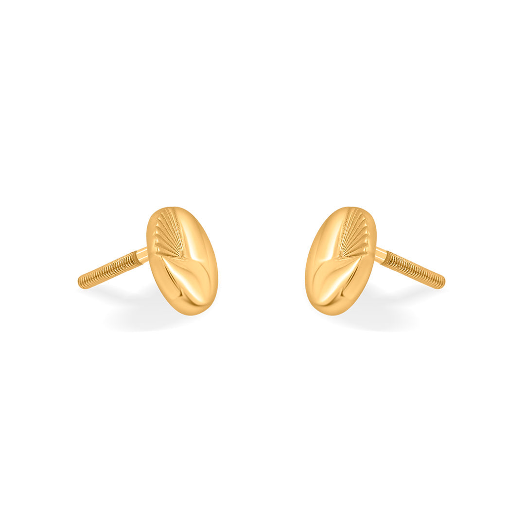 Clean Lines Gold Stud Earrings for Women